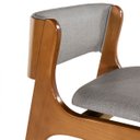 Ver mais imagens de Kit 5 Banquetas Alta Ella em Madeira Estofada Facto Cinza Claro L96 Rmi
