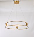 Ver imagem 2 de Pendente Moderno Aro Dourado 60cm Led 43w 3000k Bivolt 14541-pl