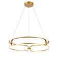 Ver imagem 1 de Pendente Moderno Aro Dourado 60cm Led 43w 3000k Bivolt 14541-pl