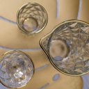 Ver mais imagens de Jogo 6 Taças de Vidro com Borda Dourada Diamond Cor Transparente Água 300ml Class Home