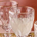 Ver imagem 7 de Jogo 6 Taças de Vidro com Borda Dourada Diamond Cor Transparente Água 300ml Class Home