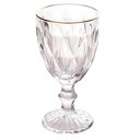 Ver imagem 3 de Jogo 6 Taças de Vidro com Borda Dourada Diamond Cor Transparente Água 300ml Class Home