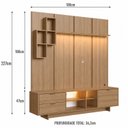 Ver imagem 3 de Rack com Painel para TV 55 Polegadas 180cm com LED Aurora Mel