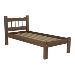 Cama Solteiro Madeira Maciça para Colchão 78/88 x 188cm Madri Multimóveis CR4141 Imbuia - 3