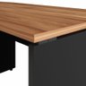 Mesa L Escritório 190cm X 70cm Pés Painel F5 Office Cor:nogal com Preto - 6