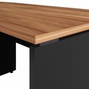 Ver imagem 6 de Mesa L Escritório 190cm X 70cm Pés Painel F5 Office Cor:nogal com Preto
