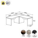 Ver imagem 2 de Mesa L Escritório 190cm X 70cm Pés Painel F5 Office Cor:nogal com Preto