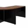 Mesa L Escritório 190cm X 70cm Pés Painel F5 Office Cor:nogal com Preto - 5