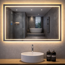 Ver imagem 3 de Espelho Led Banheiro 3 Cores de Luz com Desembaçador 60x80cm