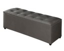 Ver imagem 3 de Recamier Baú Milão 1,50m Decorativo Premium para Cama Casal Estilo Closet Estofado Cor Cinza