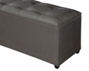 Ver imagem 4 de Recamier Baú Milão 1,50m Decorativo Premium para Cama Casal Estilo Closet Estofado Cor Cinza