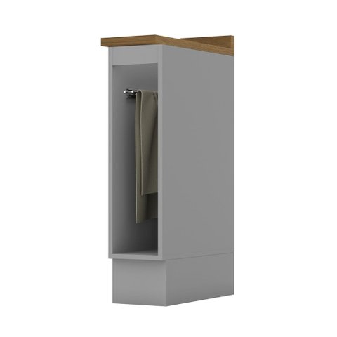 Balcão Porta Toalha Americana Cinza Nature Henn