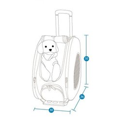 Mochila Carrinho Transporte Passeio Caes Pet Dog Bag Lorben - 4