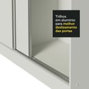 Ver mais imagens de Guarda-Roupa Casal 100% MDF Madesa Royale 3 Portas de Correr com Pés Branco Cor:Branco