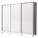 Ver imagem 2 de Guarda-Roupa Casal 100% MDF Madesa Royale 3 Portas de Correr com Pés Branco Cor:Branco