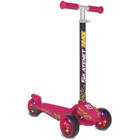 Skatenet Max Led Ajustavel Pink Bandeirante
