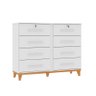 Cômoda Organizadora Para Quarto 8 Gavetas Zara - Branco - MiraRack Móveis - 1