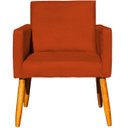 Ver imagem 3 de Kit 4 Poltrona para Sala Recepção Consultório Cadeira Nina Suede Cores Pés Palito