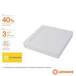 Plafon LED Sobrepor 15W 3000K Biv. Quadrado LEDvance 7014215 - 3