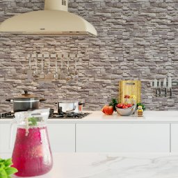 Papel de Parede Pedra Diversos Tons de Cinza - 3,00x0,50m - 2