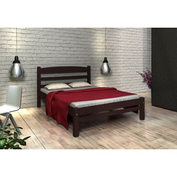 Cama de Casal Madeira Maciça cor TABACO - 1