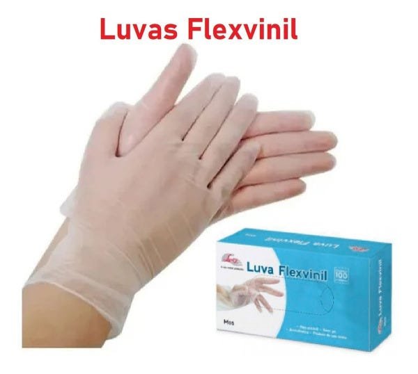 Super Luvas Flexvinil Luvix - 100 Unidades M - 1