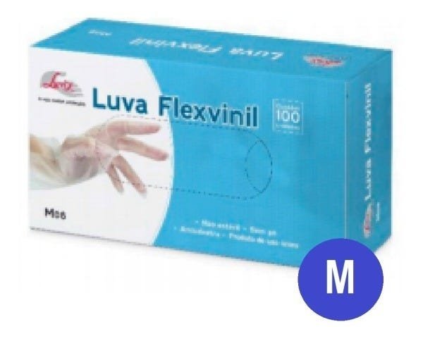 Super Luvas Flexvinil Luvix - 100 Unidades M - 2