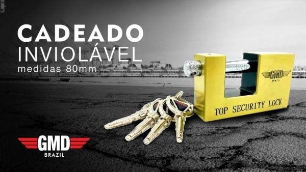 20 Cadeado Inviolavel Importado 80mm Gmd