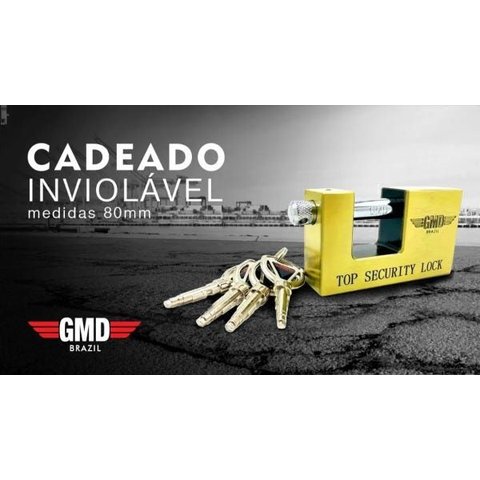 10 Cadeado Inviolavel Importado 80mm Gmd