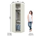 Ver imagem 5 de Canto Oblíquo Modulado Bellagio 1 Porta de Bater MDP Areia Casa 812