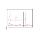 Ver mais imagens de Balcão Multiuso Liza 3 Portas com Espaço para Microondas: Savana Off White