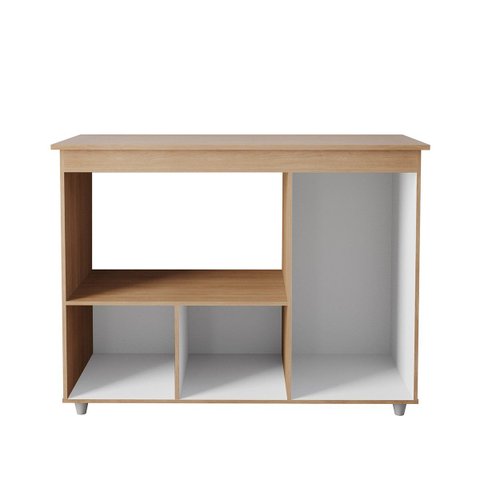 Balcão Multiuso Liza 3 Portas com Espaço para Microondas: Savana Off White