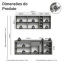 Ver imagem 3 de Armário de Cozinha Compacta 180 Cm Suspenso Cinza Nice Madesa 04