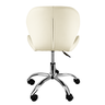 Kit 2 Cadeiras Slim Office Estofada Base Giratória Cromada - Nude - 5