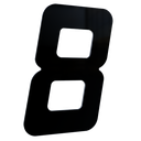 Ver imagem 1 de Número 130mm Garbo Font - Preto - Metalmidia 8