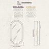 Espelho Oval Decorativo Navigation Laminado Para Banheiro e Quarto 90x45cm:MEL - 4