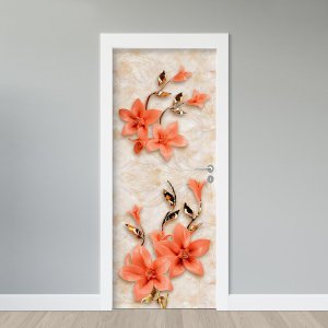 Adesivo de Porta - Lírio Salmão
