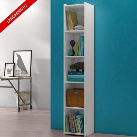 Livreiro Multiuso 4 Prateleiras Branco Malasia Brienza