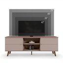 Ver imagem 3 de Rack Bancada Aracaju Grigio Fosco/Canela para TV até 75” - Mobler