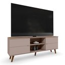 Ver imagem 1 de Rack Bancada Aracaju Grigio Fosco/Canela para TV até 75” - Mobler