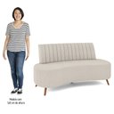 Ver imagem 5 de Sofá 2 Lugares para Sala Living 135cm Pés Palito Tamar K04 Bouclê Bege - Mpozenato