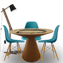 Ver imagem 4 de Mesa de Jantar Eclipse Cone Redonda 140cm em Freijo Modelar