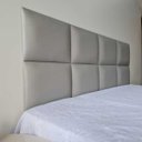 Ver imagem 1 de Cabeceira Estofada Modulada Queen Facto Cinza 160x0,60 cm