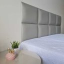 Ver imagem 3 de Cabeceira Estofada Modulada Queen Facto Cinza 160x0,60 cm