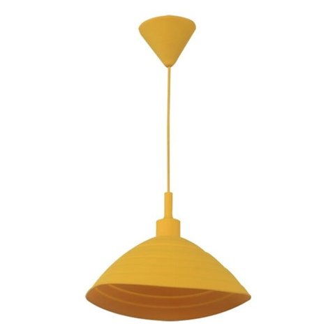 Luminária Teto Silicone Round Shape Amarela 24 x 24 x 15 cm
