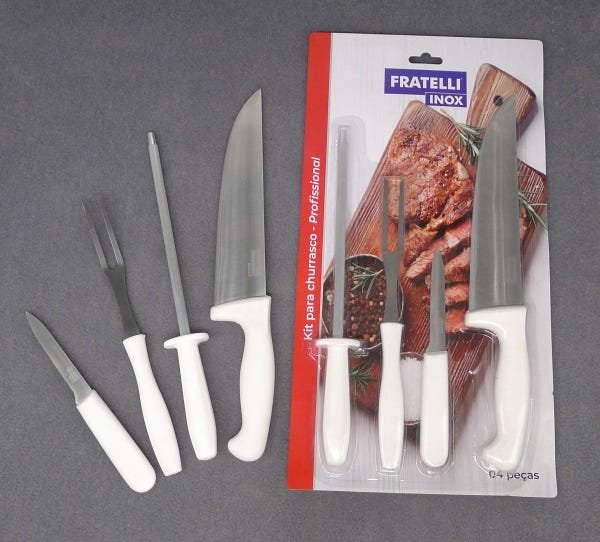 Kit Churrasco Profissional 4 peças Fratelli Inox - 2