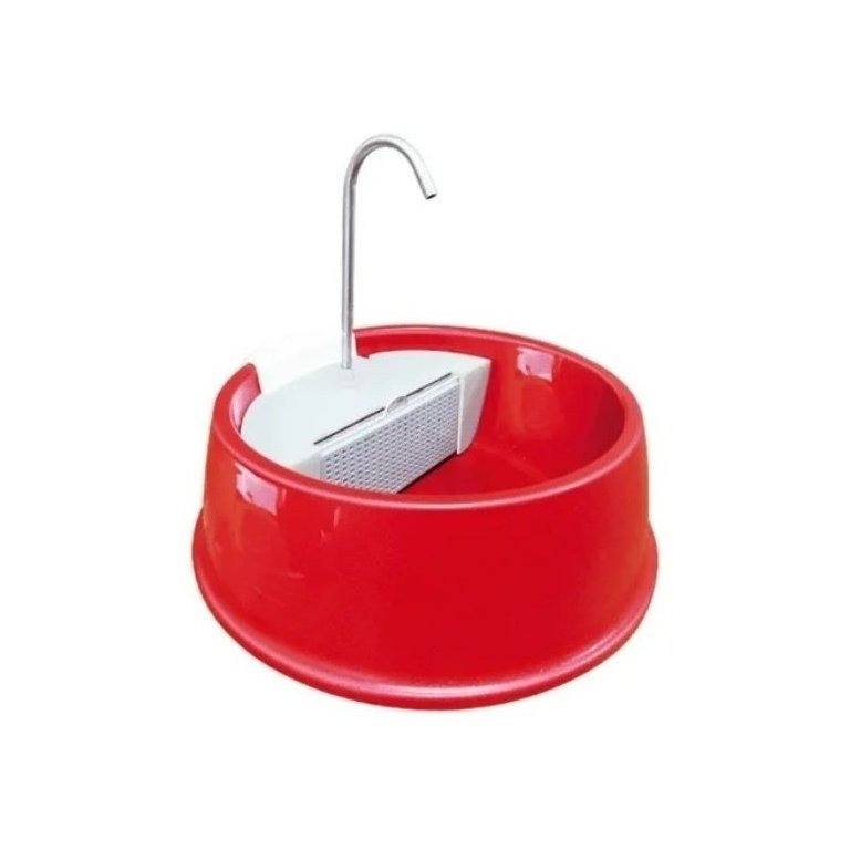 Fonte Bebedouro Gatos Cães Automático Joy Furacão Pet Bivolt - VERMELHA