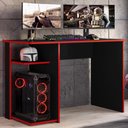Ver imagem 2 de Mesa Gamer 108 cm Essence Play Preto Vermelho Rudk