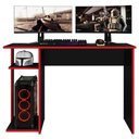 Ver imagem 4 de Mesa Gamer 108 cm Essence Play Preto Vermelho Rudk