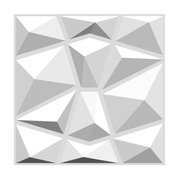 10 Placas Revestimento 3D Diamond para Parede (2,5m²) Premierdecor - Corte a Laser - 4